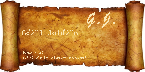 Gál Jolán névjegykártya
